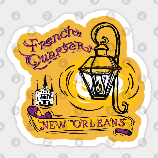 French Quarter Lantern Sticker by gentlemanjoan